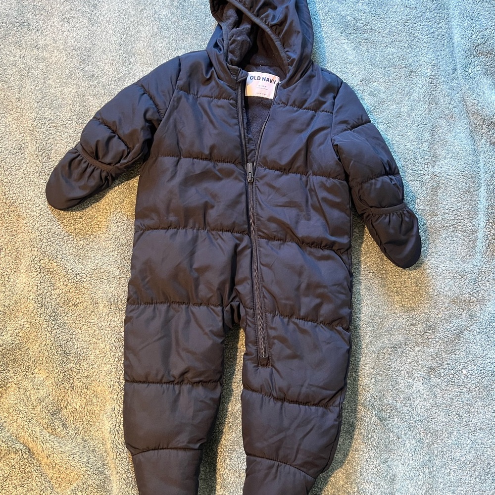 Old Navy Navy Blue Kids One Piece Footie